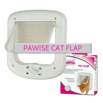 PAWISE Uşă rabatabilă pentru pisici 23x26cm