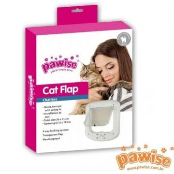 PAWISE Uşă rabatabilă pentru pisici 26x31cm