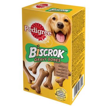 PEDIGREE Delicii pentru câini Biscrock Gravy Bones 400g