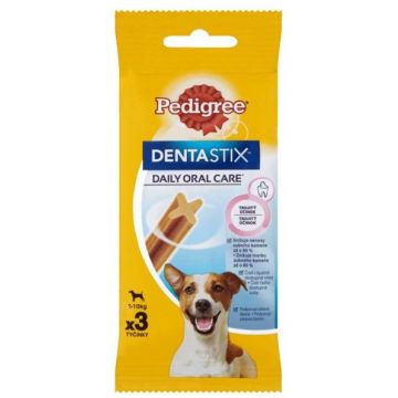 PEDIGREE Delicii pentru câini DentaStix Talie Mică (5-10kg), Mono, 3 buc, 45g