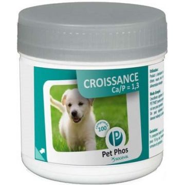 PET PHOS Ca/P1,3 Supliment vitamino-mineral pentru câini, 100 tablete