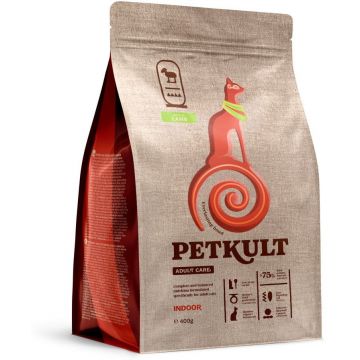 PETKULT Adult Care INDOOR pentru pisici, conţinut ridicat de Miel