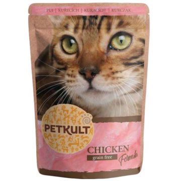 PETKULT Plic pentru pisici, cu Pui 100g