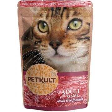 PETKULT Plic pentru pisici, cu Vânat 100g