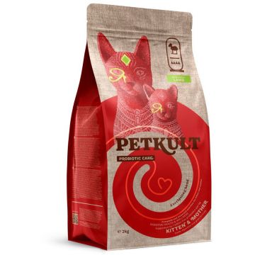 PETKULT Probiotic Care KITTEN&MOTHER pentru pisici, cu Miel proaspăt