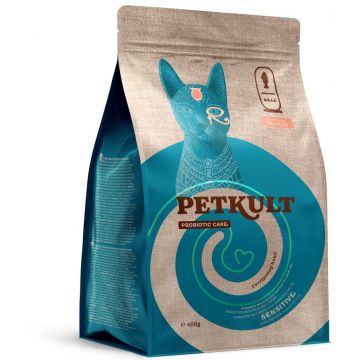 PETKULT Probiotic Care SENSITIVE pentru pisici, conţinut ridicat de Somon