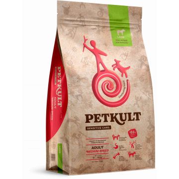 PETKULT Sensitive Adult medium, talie medie, Miel şi orez