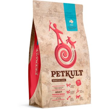 PETKULT Sensitive Adult medium, talie medie, Peşte