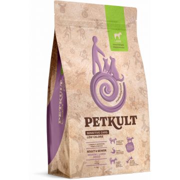 PETKULT Sensitive Low Callories Adult & SENIOR, talie medie/mare, Miel/orez