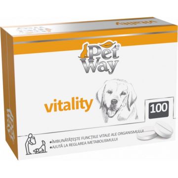 PETWAY Vitality Suplimente nutritive pentru câini 100 tablete
