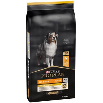 PRO PLAN Hrană uscată LIGHT pt câini Adulţi All Breed, cu Pui