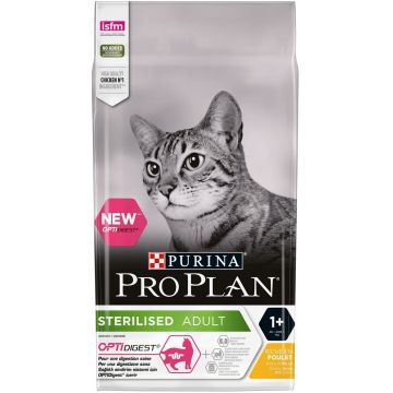 PRO PLAN Hrană uscată pentru pisici Adult Sterilised OptiDigest cu Pui 10kg