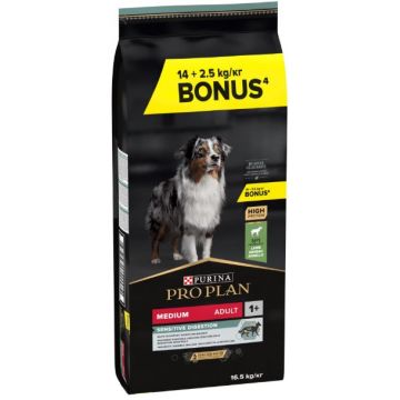 PRO PLAN Hrană uscată SENSITIVE DIGESTION câini Adult Medium Breed, cu Miel
