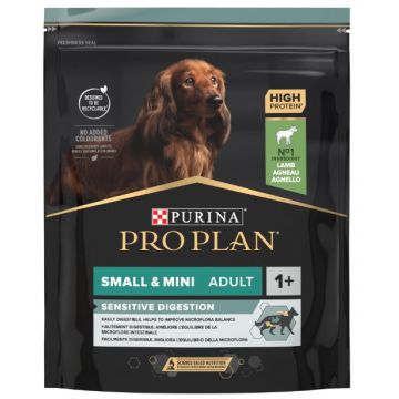 PRO PLAN Hrană uscată SENSITIVE DIGESTION câini Adult Small&Mini, cu Miel