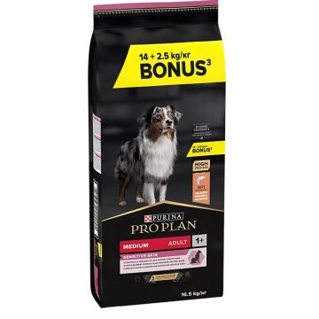 PRO PLAN Hrană uscată SENSITIVE pt câini Adult Medium Breed, cu Somon