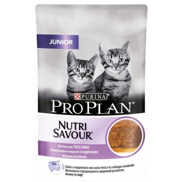 PRO PLAN JUNIOR Pachet plicuri pt pisici,Terină Curcan
