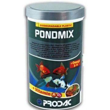 PRODAC Pondmix Hrană pentru peştii de iaz, mix de fulgi şi sticks 1200ml