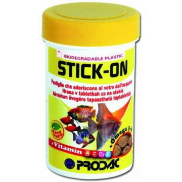 PRODAC Stick-On Hrană pt. peşti tropicali, tablete pt. sticla acvariului 100ml