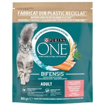 PURINA ONE Hrană uscată pentru pisici Adulte, cu Somon şi Cereale integrale
