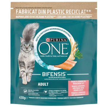 PURINA ONE Hrană uscată pentru pisici Adulte, cu Somon şi Cereale integrale