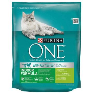 PURINA ONE Hrană uscată pentru pisici Adulte INDOOR, cu Curcan