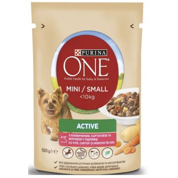 PURINA ONE Mini Plic hrană umeda pentru câini Activ Vita/Cartof 100g
