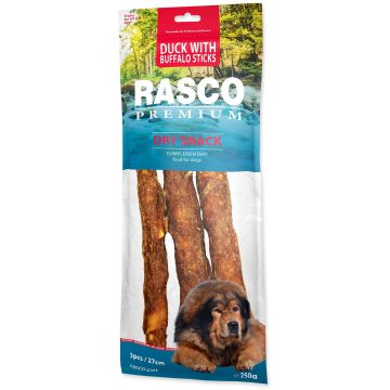 RASCO Premium Recompensă pentru câini, Stick Piele de Vacă, cu Raţă 3buc 250g