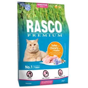 RASCO Premium Sensitive Hrană pentru pisici adulte, Curcan