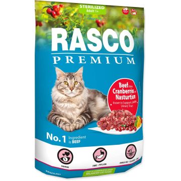 RASCO Premium Sterilized Hrană pentru pisici adulte, cu Vită