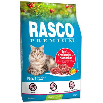 RASCO Premium Sterilized Hrană pentru pisici adulte, cu Vită