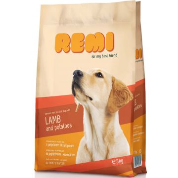 REMI hrană uscată pentru câini adulţi, cu Miel şi cartofi