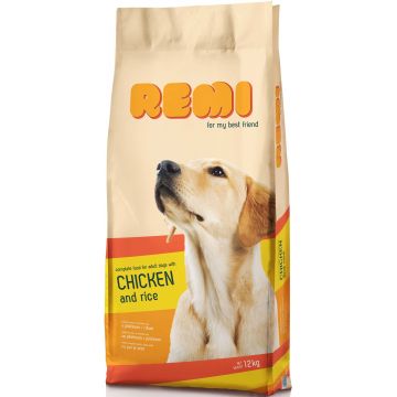 REMI hrană uscată pentru câini adulţi, cu Pui şi orez