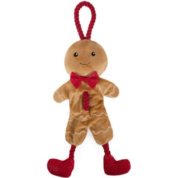 ROSEWOOD Jucărie pentru câini George Gingerbread, cu sfoară, ediţie Crăciun