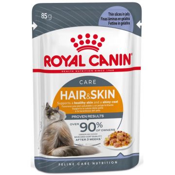 ROYAL CANIN FCN Hair&Skin Care în Aspic Plic pentru pisici 85g