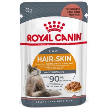 ROYAL CANIN FCN Hair&Skin Care în Sos Plic pentru pisici 85g