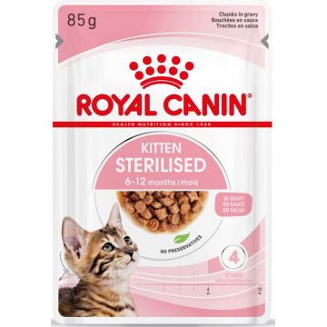 ROYAL CANIN FHN KITTEN Sterilised Plic în Sos pentru pisicuţe sterilizate 85g