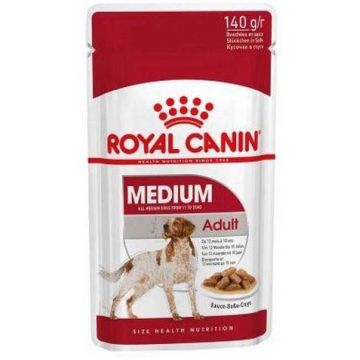 ROYAL CANIN Plic hrană umedă pentru câini Medium Adult140g