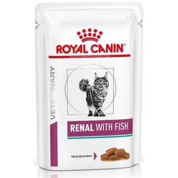 ROYAL CANIN VHN Renal Plic hrană umedă pisici, cu Peşte 85g