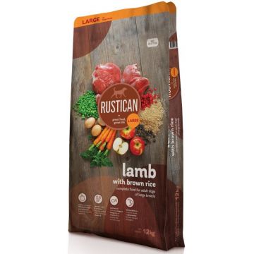 RUSTICAN Large Breed Miel şi Orez brun, fără gluten, pt câini de talie mare 12kg