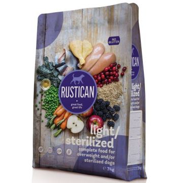 RUSTICAN Light / Sterilized Pui, Peşte şi orez brun, fără gluten