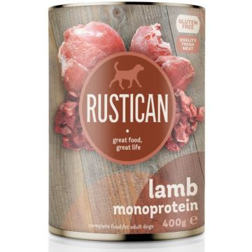 RUSTICAN Monoproteic Miel, hrană monoproteică la conservă 400g