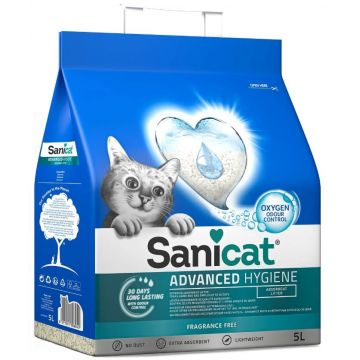 SANICAT Nisip igienic pentru pisici Advanced Hygiene, diatomit
