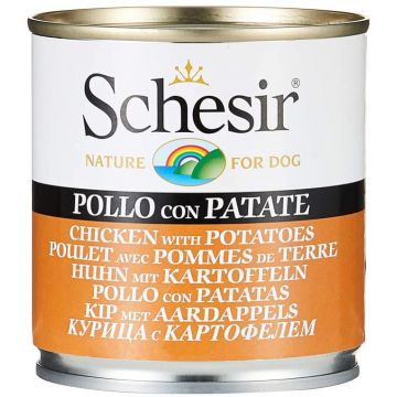 SCHESIR Conservă pentru câini, cu Pui şi cartofi 285g