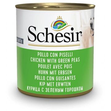 SCHESIR Conservă pentru câini, cu Pui şi mazăre 285g