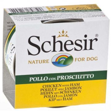 SCHESIR Conservă pentru câini File de Pui şi Şuncă 150g