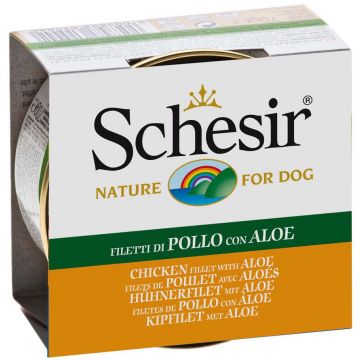 SCHESIR Conservă pentru câini Pui şi Aloe Vera 150g