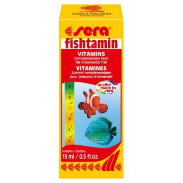 SERA Fishtamin Vitamine pentru peşti de acvariu 15ml