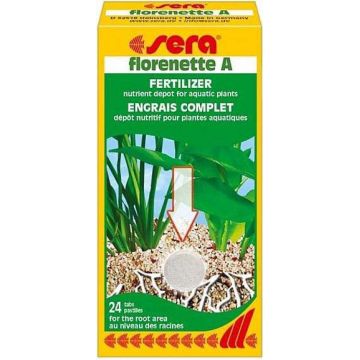 SERA Florenette A - Îngrăşământ pentru plante de acvariu, 24 tablete