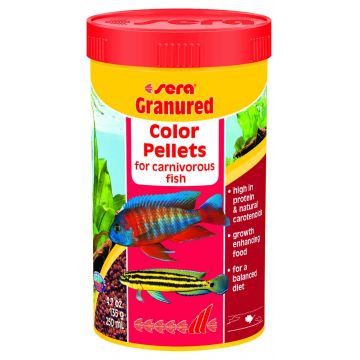SERA Granured - Hrană pelete pentru ciclide carnivore 250ml