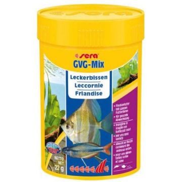 SERA GVG-Mix Hrană fulgi din larve de insecte şi alge 100ml